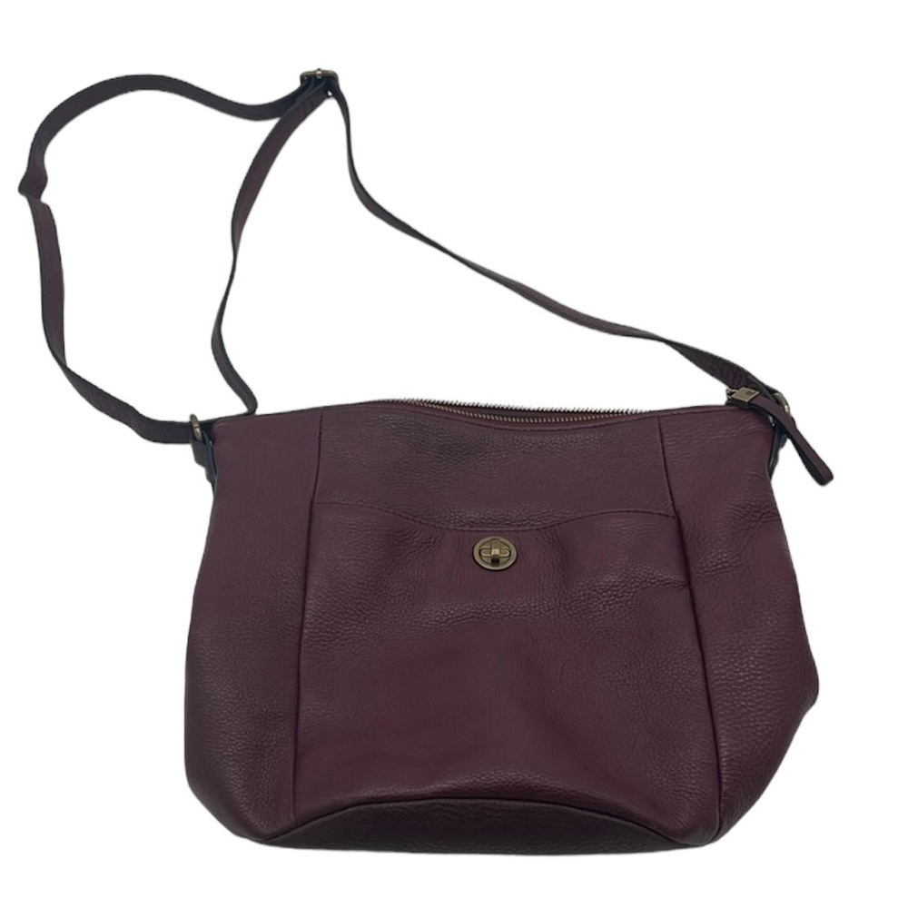 Elliott Lucca Maroon Leather Crossbody Bag BLEMISH